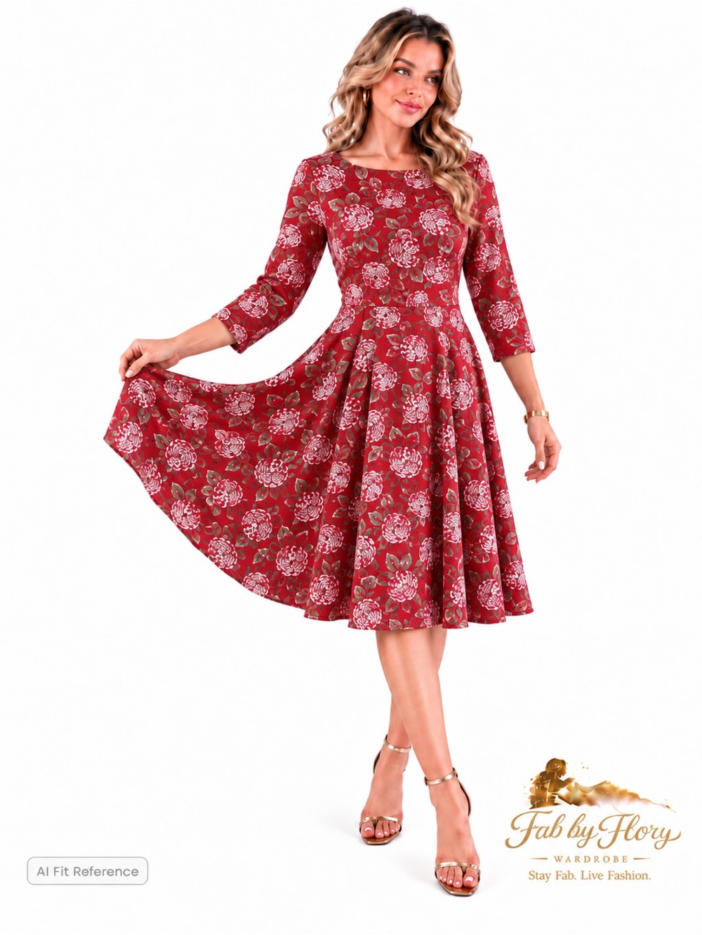Collectif Vintage London Delphine Swing Dress 1950s-inspired silhouette M